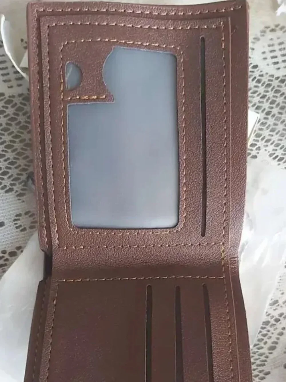 NEW Dark Brown Color Lightweight Men's Slim Bifold Vegan Leather Pocket Wallet